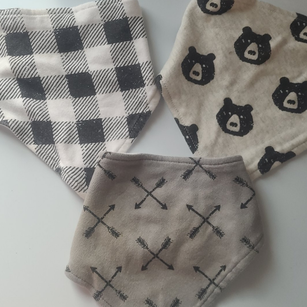 3 boys bandana bibs